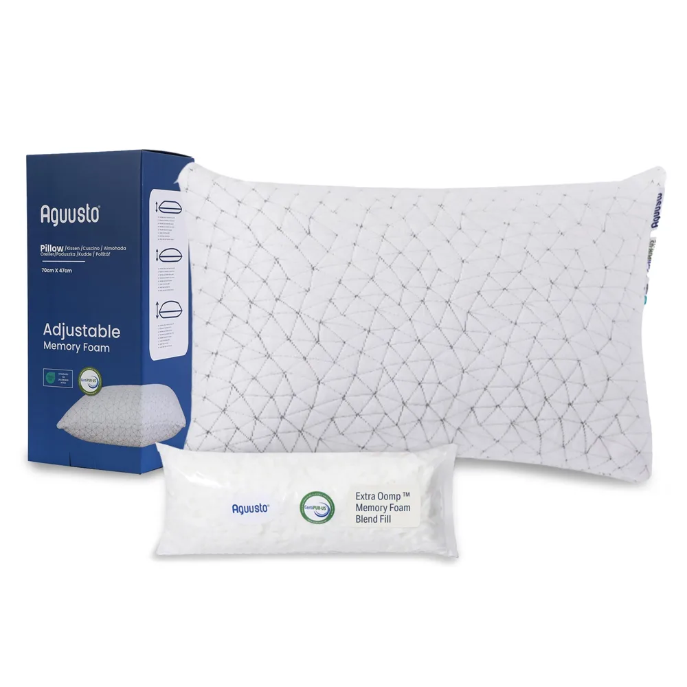 Aguusto Almohada Viscoelástica de Copos Ajustable 70 cm