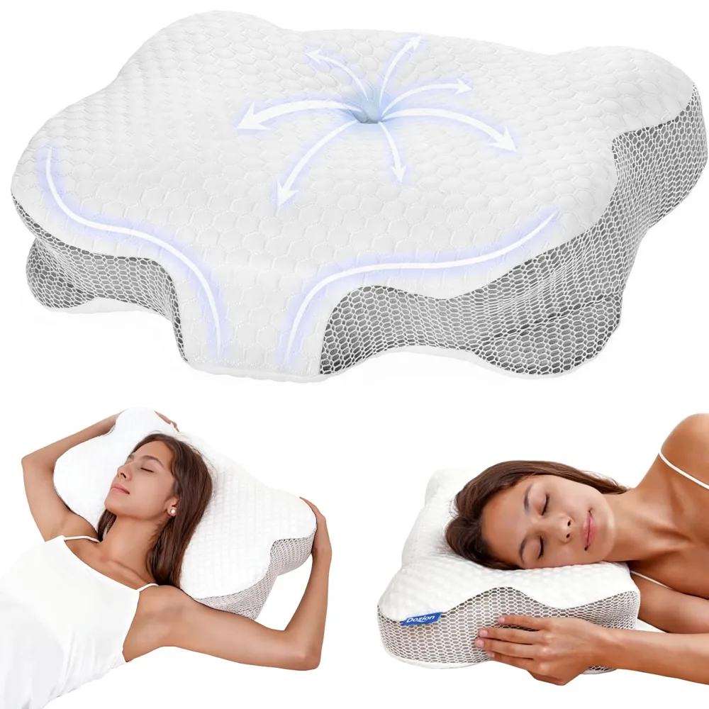 Dozion Almohada Cervical Ergonómica Doble Densidad