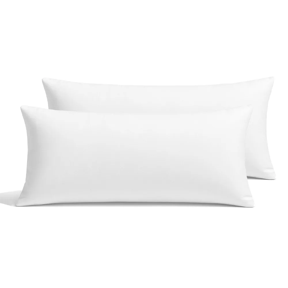 FUSIONHOME Almohada Fibra y Viscoelástica 75 cm (Pack de 2)