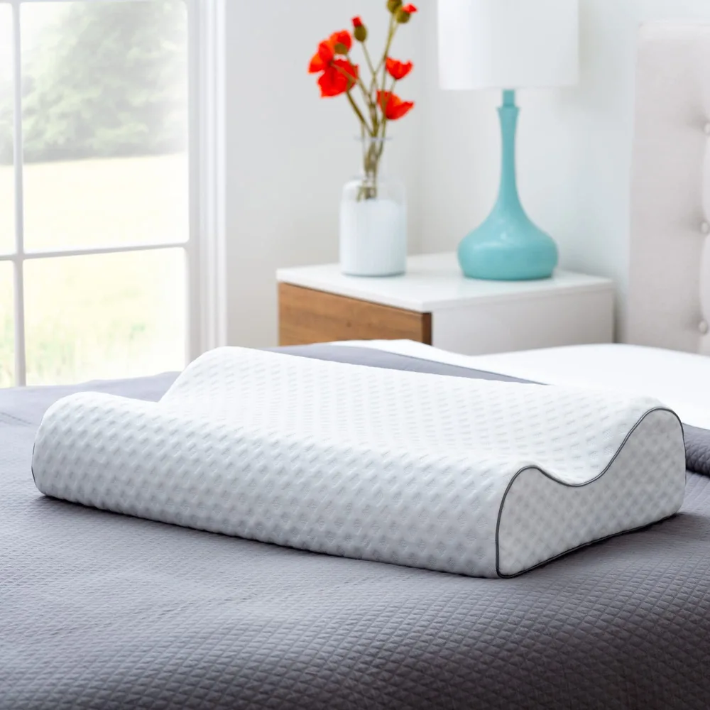 Linenspa Almohada Cervical Viscoelástica Carbón de Bambú
