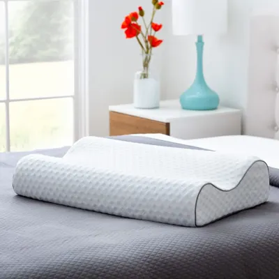 Linenspa Almohada Cervical Viscoelástica Carbón de Bambú