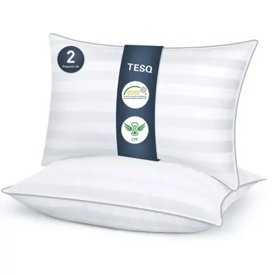 TESQ Almohada de Fibra 40×70 cm (Pack de 2)