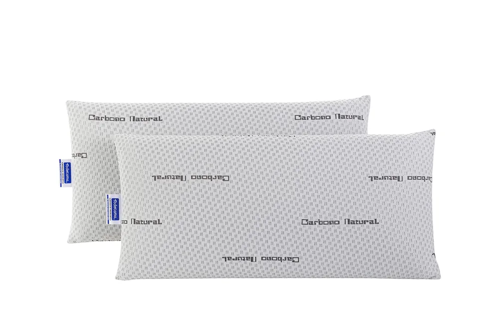 Todocama Almohada Viscoelástica Carbono Natural 70 cm (Pack de 2)
